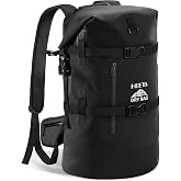 HEETA Dry Bags Waterproof Backpack 40L for Men &amp; Women, Roll Top Heavy Duty | Cushioned Hiking Backpack, for Kayaking Boating Paddle Boarding Fishing Travel Camping Beach Vacation Cruise Ship Essentials