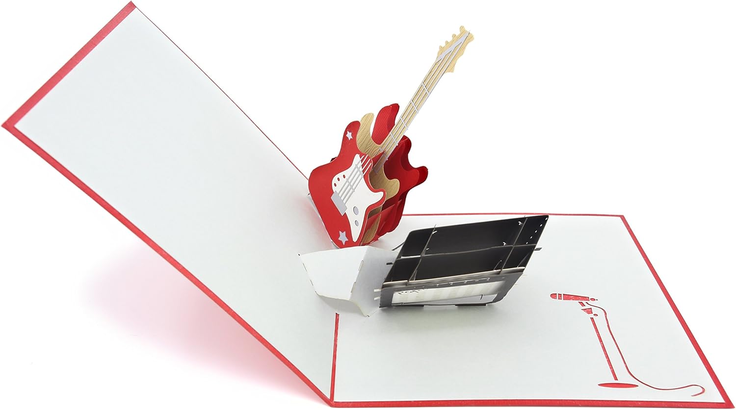 PopLife® Guitar and Amp 3D Pop Up Fathers Day Card, Happy Birthday, Congratulations, Retirement, Teacher Gift, Musician - Image 4