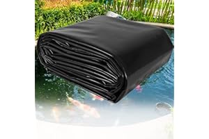 ACTREY 20Mil Pond Liner,10 x 15 Feet Heavy Duty HDPE Pond Liners Fish Pond Liners for Fish Ponds, Streams Fountains and Garden Waterfall