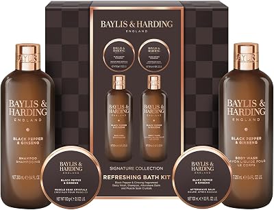 Baylis & Harding Black Pepper & Ginseng Grooming Gift Set 250ml 100g vegan