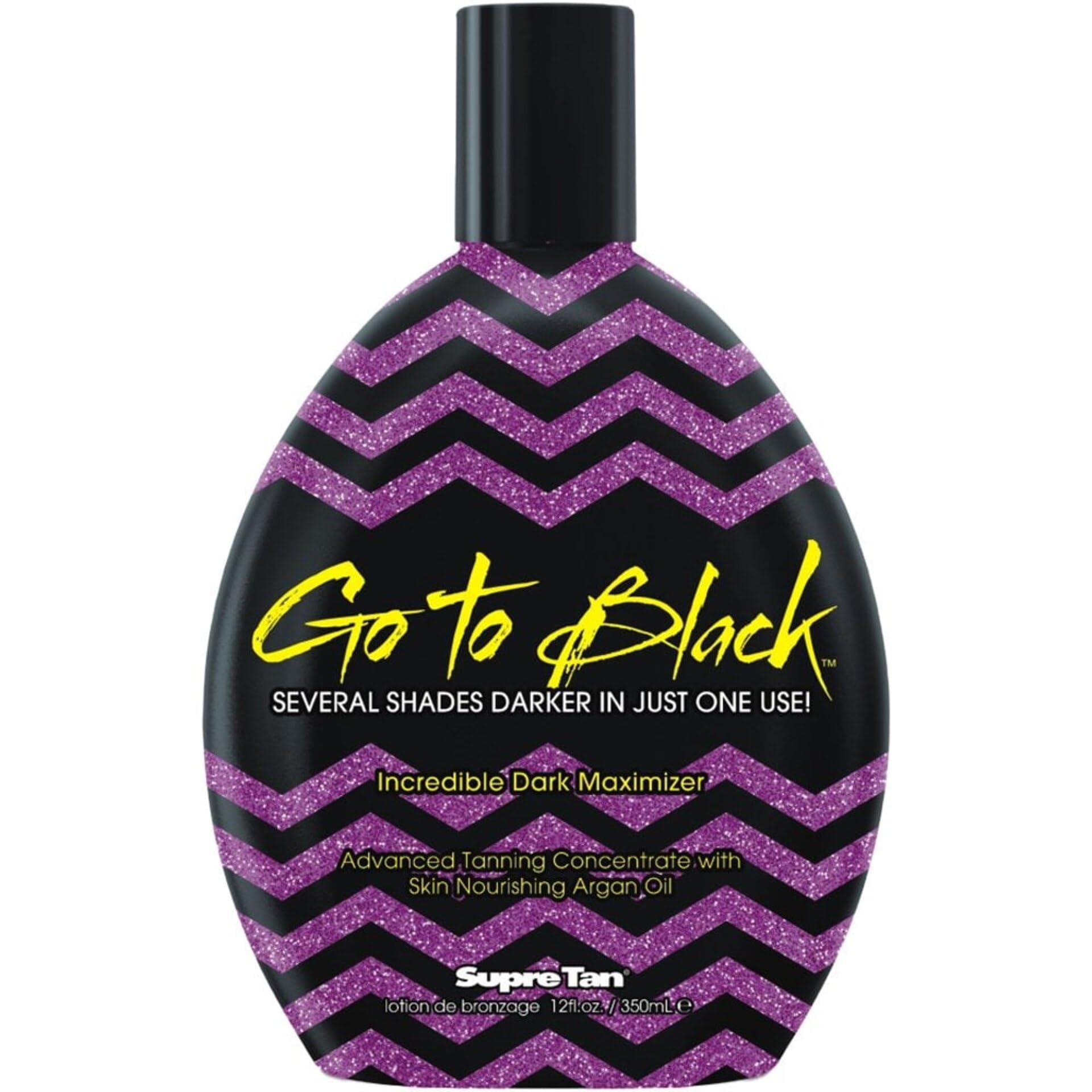 Supre Tan Go To Black - Intense Tanning Formula for Deep, Lasting Results - Dark Maximiser 350ml