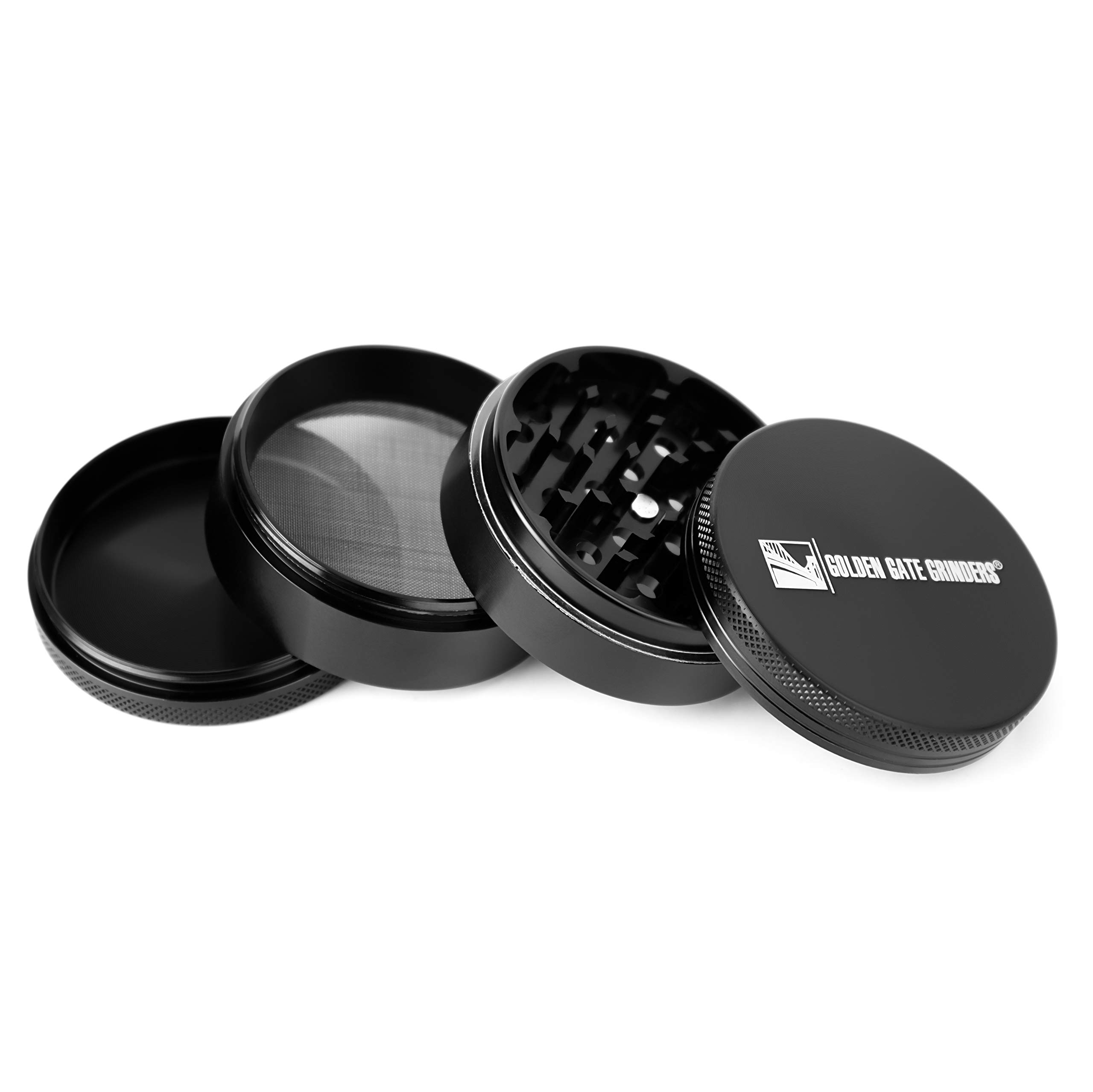 Golden Gate Grinders 1 Best Herb Grinder 2.5 Inch 4piece Anodized