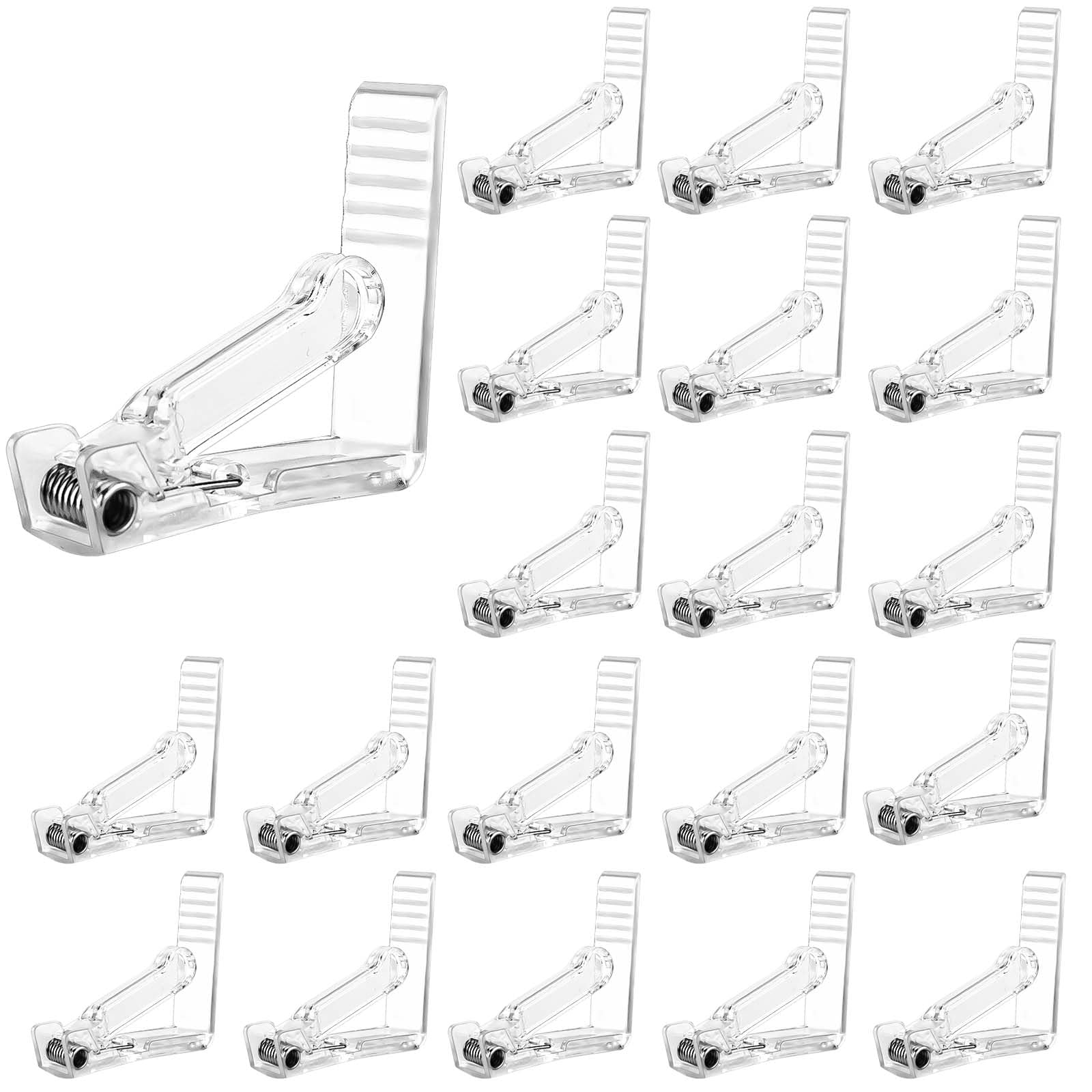 LUTER 20pcs Plastic Tablecloth Clips, Adjustable Tablecloth Clips Table Cloth Fixing Table Cloth Holder Clips Transparent Picnic Tablecloth Clamps for Indoor Outdoor Home Camping Picnic (A30040)