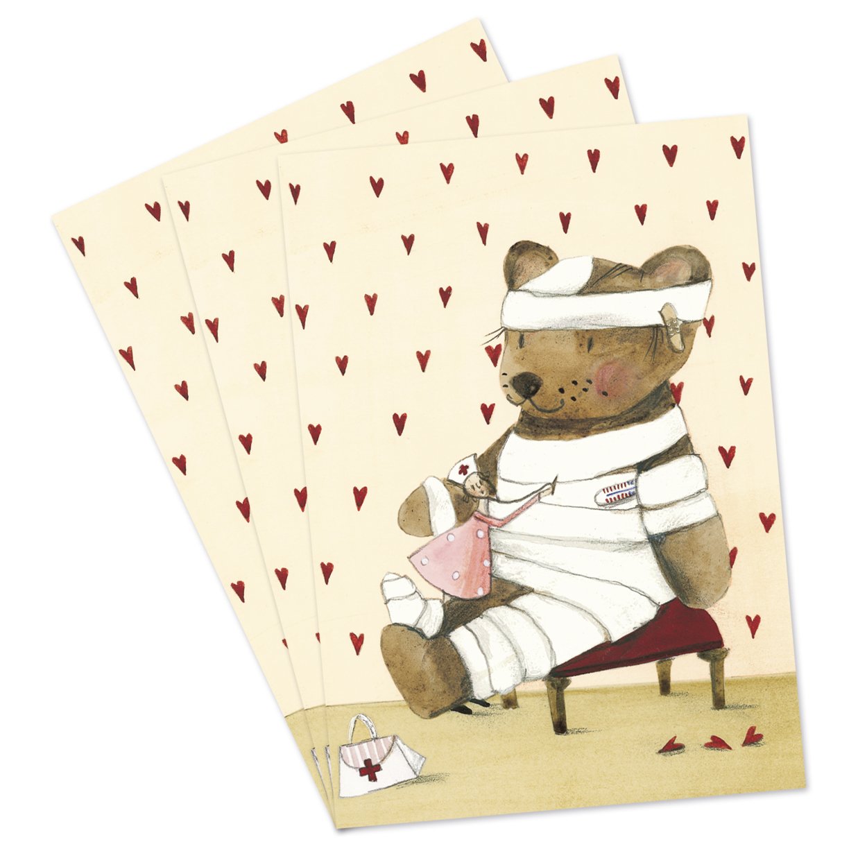 3er Set Gute Besserung Karten I Genesungskarten I mit Umschlägen