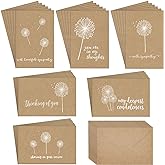 Best Paper Greetings Sympathy Cards with Envelopes - 4 x 6 In, 36 Pack, Kraft Paper & Brown Envelopes - Blank Sympathy & Thinking of You Cards