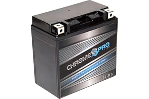 Chrome S Pro 14-BS Maintenance-Free, 200CCA, 12V 15Ah Battery Replacement for ATV, Motorcycle, Jet Skis, Scooter, UTV, and More - Nut and Bolt (T3) Terminal