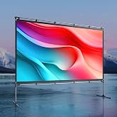 JMGO 100 inch Projector Screen, 4K/3D/HDR Support, Anti-Wrinkle, High Contrast, Front &amp; Rear Projection, Easy Setup for Home Theater, Outdoor Movies, Office &amp; Gaming