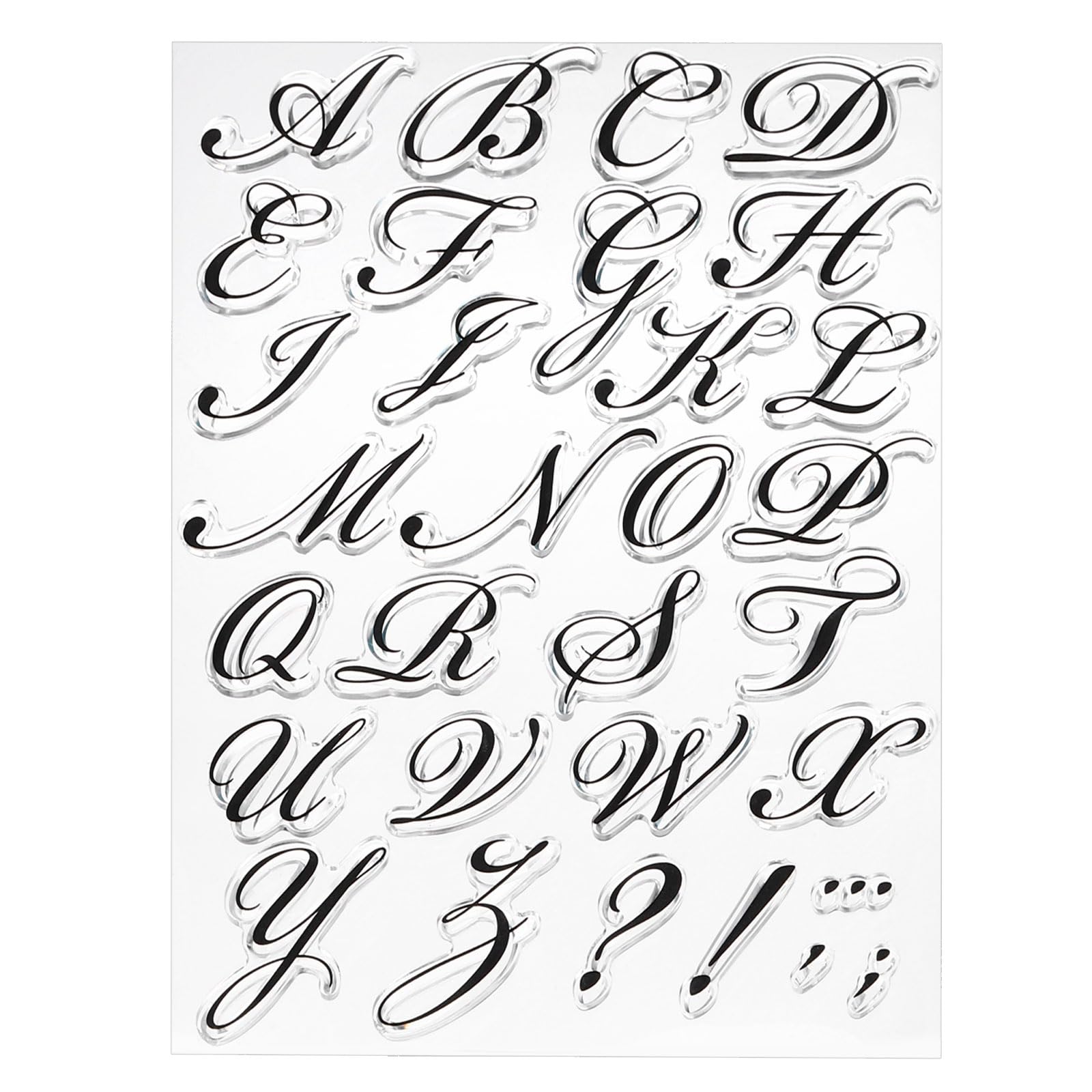 PATIKIL Transparent Silicone Stamps, 1 Pcs T1440 Letters Clear Stamps for Card Making Decoration DIY Scrapbooking Embossing Album Decor Craft, Clear