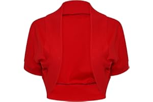 Loxdonz Girl's Short Sleeve Shrug Childrens Kids Cotton Cardigan Bolero Shrug Jacket