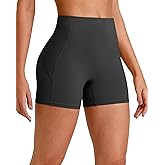 G4Free Barefeel Biker Shorts Women Tummy Control High Waisted No Front Seam Workout Gym Shorts with Pockets 4" 6" 8"