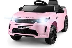 TEOAYEAH 12V Lithium Battery Powered Licensed Land-Rover Electric Car for Kids, Longer Playtime, Parent Remote Control Ride on Car, Wireless Music, Luxury Ride on Toys, Ideal Gift to Kids