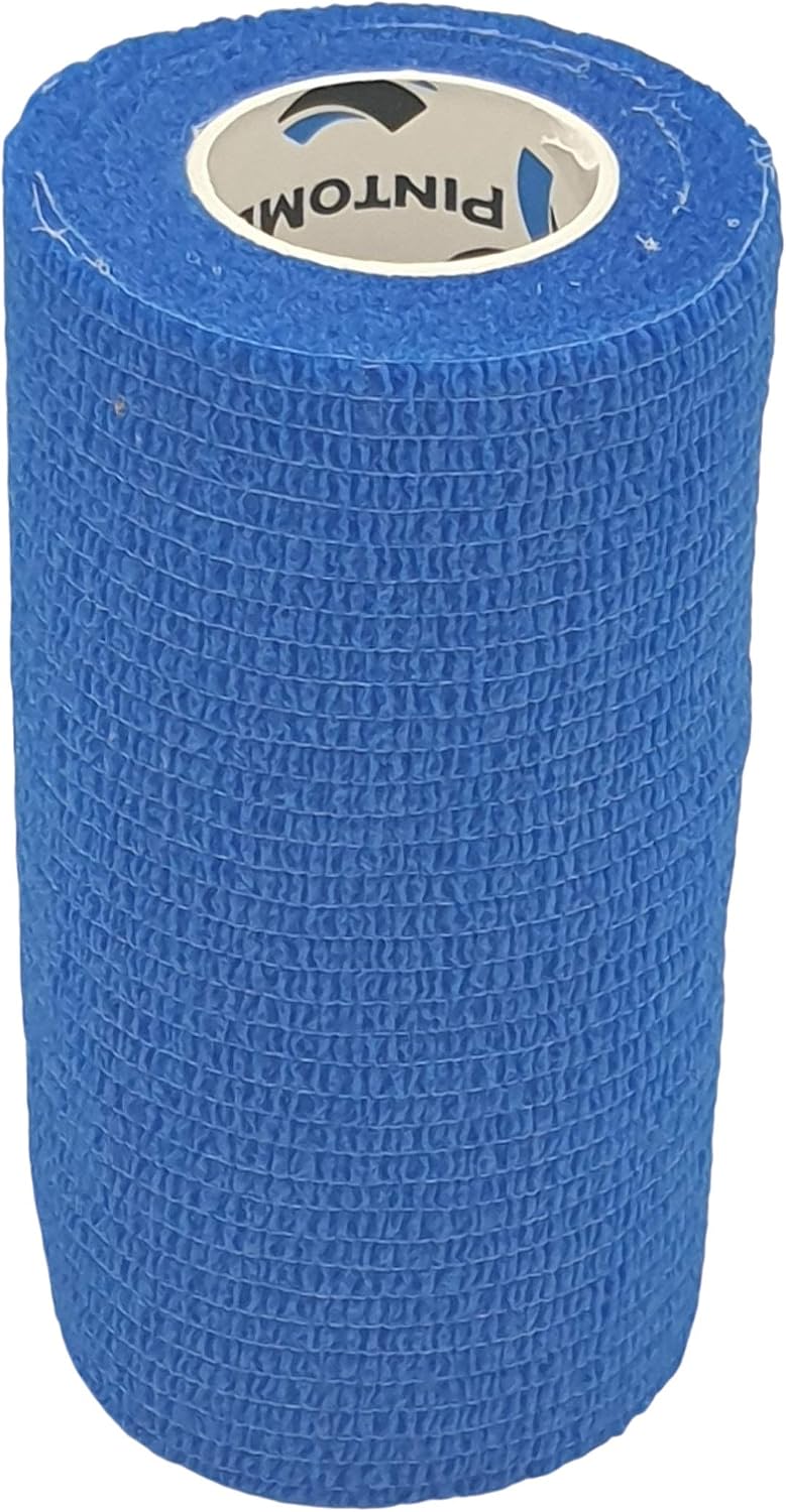 PintoMed, 6X Blue x 10cm x 4.5m Cohesive Bandage Stretched, Self-Adhesive Flexible Bandages - Image 3