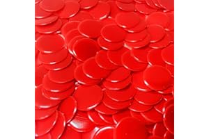 MR CHIPS Plastic Bingo Chips for Games 1000 Count Solid and Transparent Colors Counting 19 Color Choices 3/4 Inch 7/8