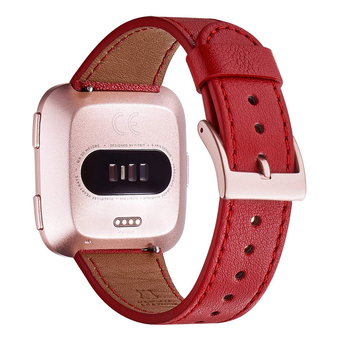 fitbit versa red and rose gold