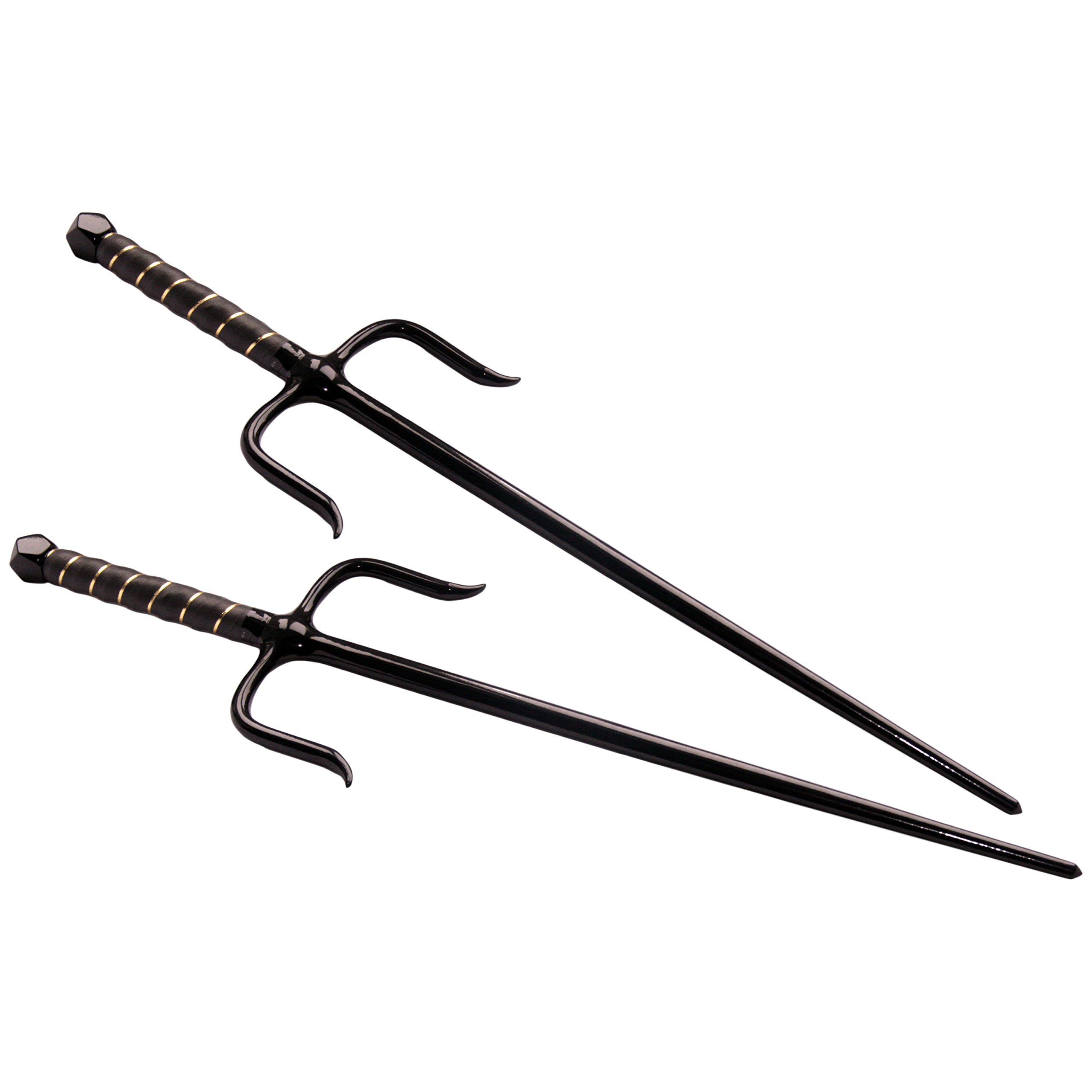 DEPICE Training Weapons w-sas Set of 2 Sai Black