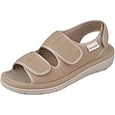 Garonne Women's Adjustable Open-toe Slippers with Ankle & Instep Straps and Arch Support, Summer House Shoes for Women Indoor/Outdoor