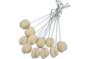 Weaver Leather Supply Wool Dauber Bundle of 12 for Leather Dye, Precise Coverage Ball Brush with Wire Handles, Paint Daubers 