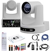PTZOptics Move SE SDI/HDMI/USB/IP PTZ Camera with 20x Optical Zoom (White) (PT20X-SE-WH-G3) + Lens Cleaning Kit + HDMI Cable + Ethernet Cable + Color Wire Ties