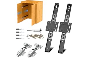 Loodmeo Cabinet Pocket Door Slide,for Cabinet Pocket Door Hardware,Pocket Door Slides for Kitchen Furniture Cabinet Doors, Silent and Smooth, Complete Accessories, Easy installation-16inch1set