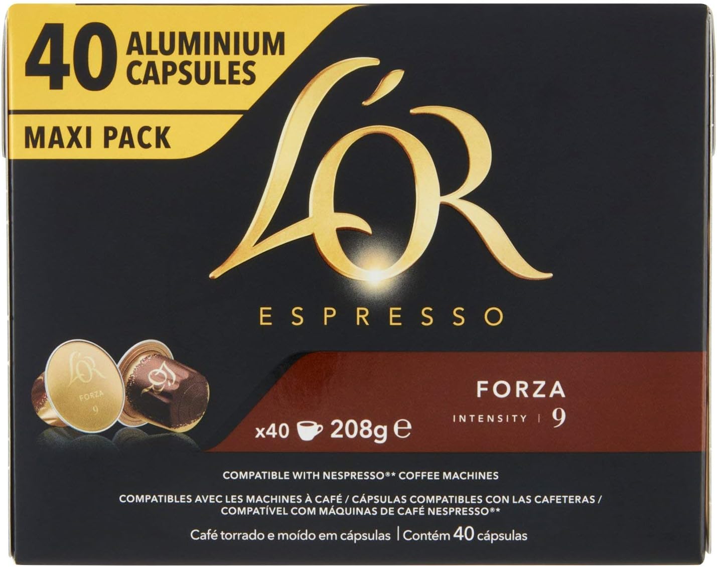 LOR Espresso Café 40 Capsules Forza Intensité 9