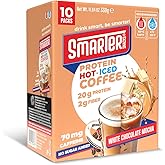 Smarter Snacks Protein Coffee,White Chocolate Mocha, Hot-Iced High Protein Coffee, 10/box