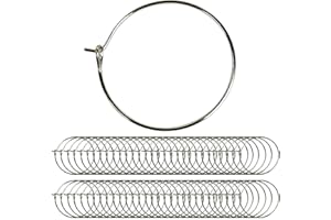 25mm Silver Plated Wine Glass Charm Rings Earring Hoops for Jewelry Making Craft Art DIY Your Wine Glass Marker Supplies Wedd