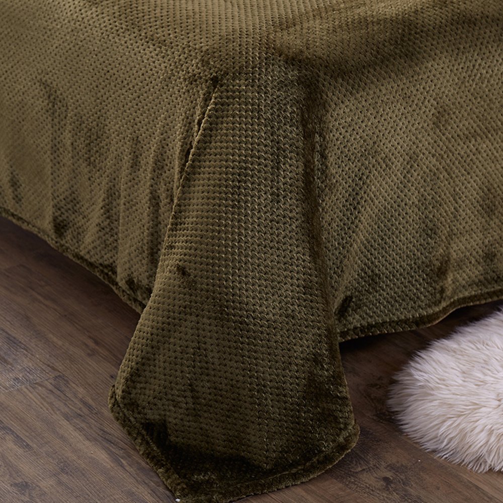 MYLUNE HOME Flannel Blanket Throws Quilt for Bedroom Living Rooms Sofa Full/Queen/King Size