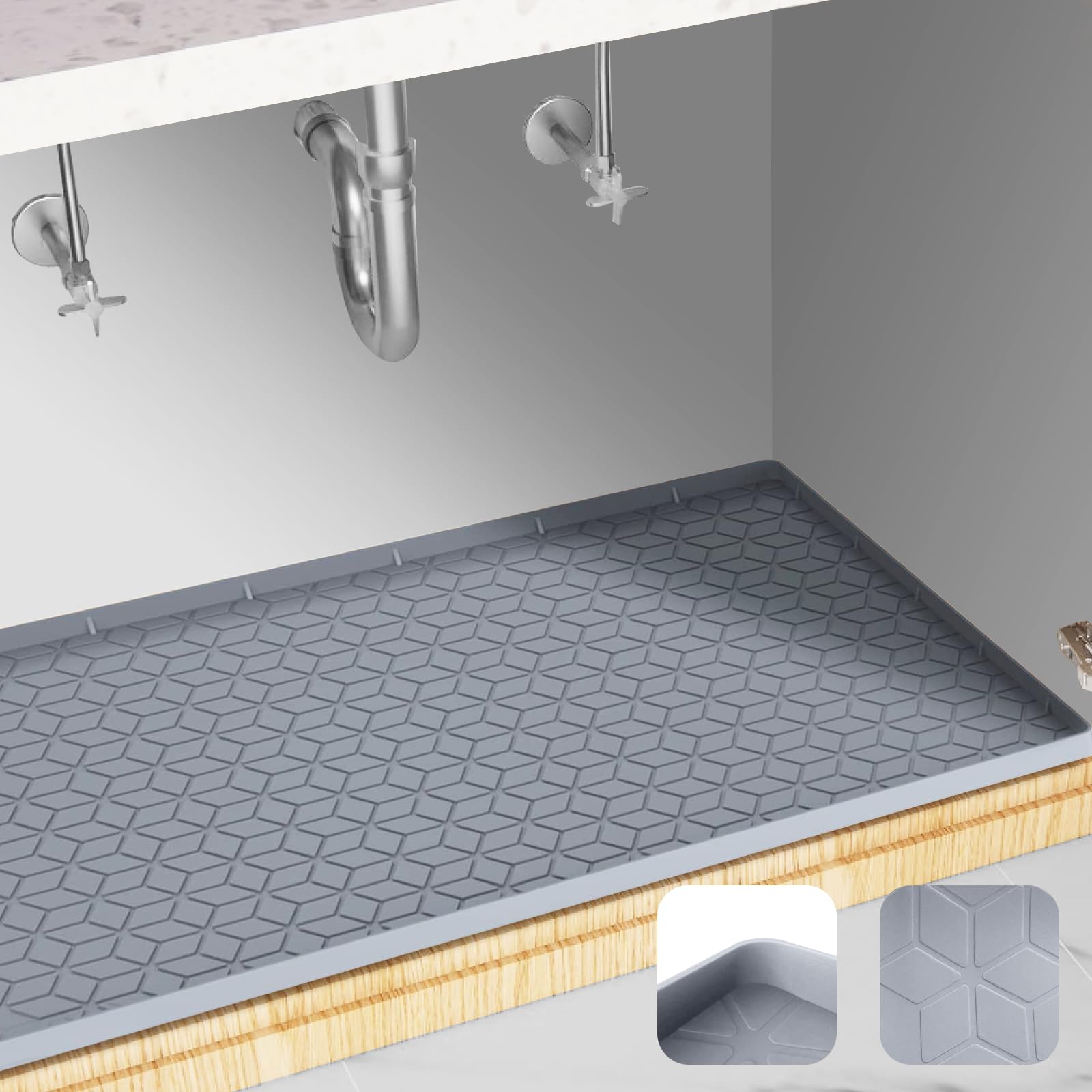 Sink Cabinet Liner, Bathroom Cabinet Liner Under Sink Waterproof ...
