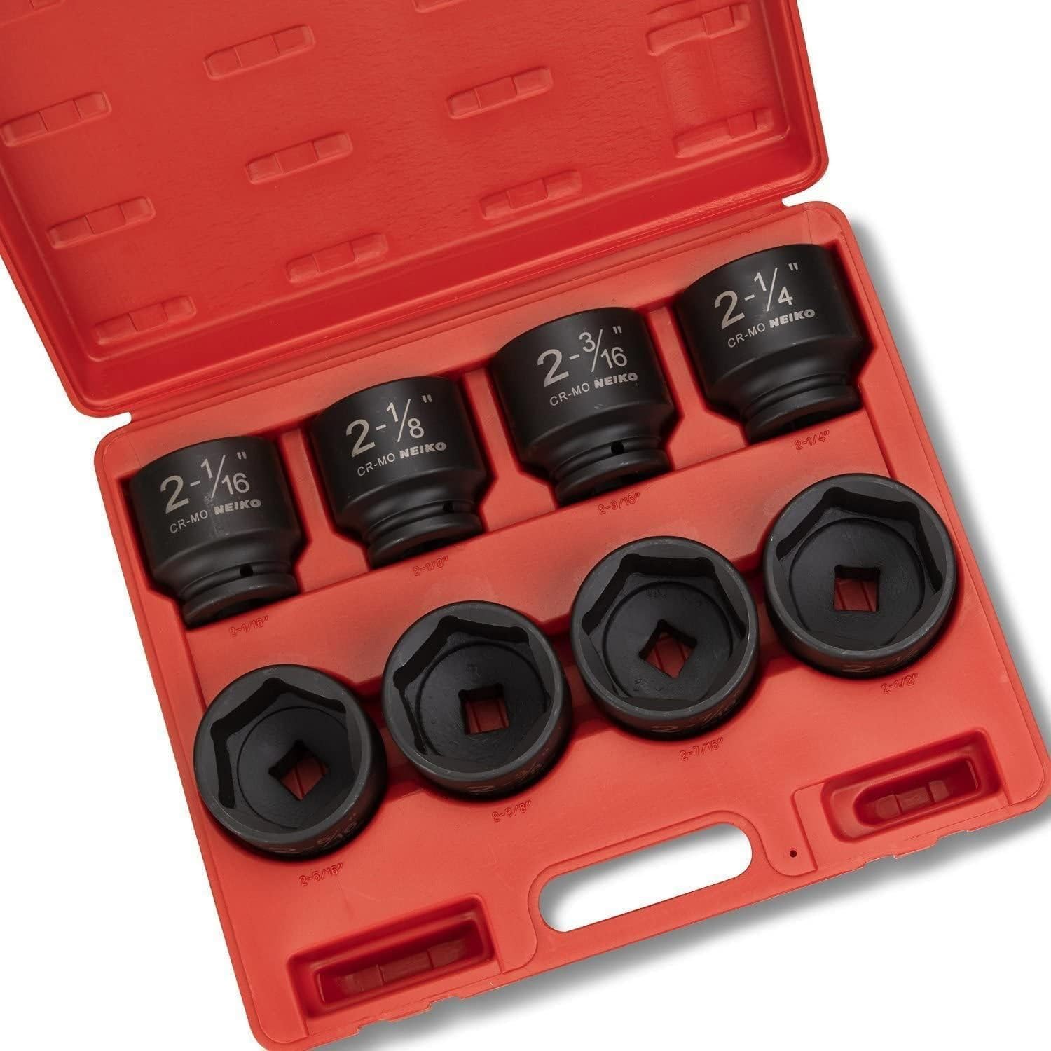 NEIKO 02392A 3/4 Impact Socket Set, 3/4” Drive, 8 PC Jumbo Sockets, SAE ...