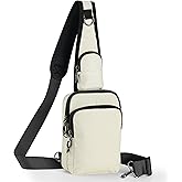 Keanoo Sling Bag, Crossbody Bag with Zipper Lock, RFID & Water Resistant for Women and Men Small Chest Bag for Travel Casual