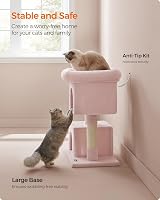 Feandrea Cat Tree Tower 84 cm Large Cat perch 56x40 cm 2 Caves PCT061P01V1 view 8