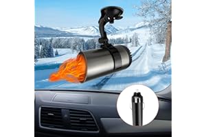 ROYADVE 150W Car Heater & Fan, 5.9 Inch, Black, 12V, Compatible with Cars, Plugs into Cigarette Lighter, Defroster & Defogger