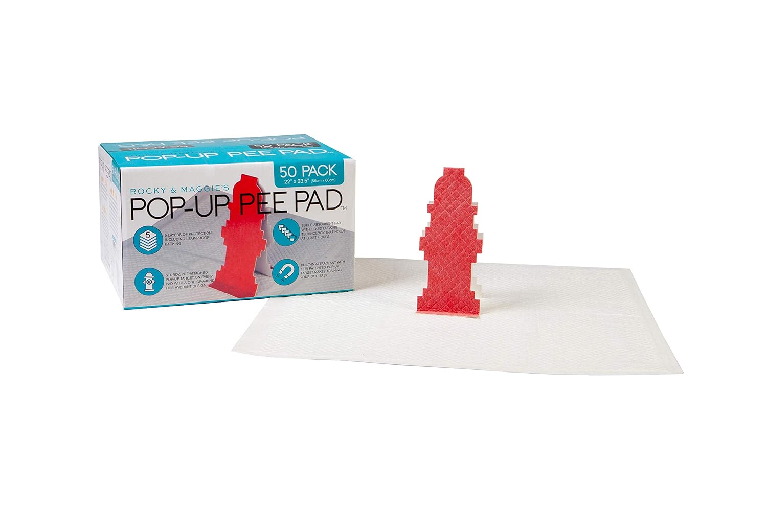 pee pads with fire hydrant
