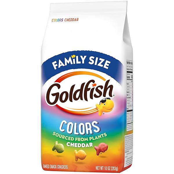 GOLDFISH COLORS CHEDDAR CHEESE CRACKERS, 10 OZ BAG