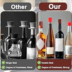 Vodolo Silicone Wine Stopper - 8pcs Reusable and