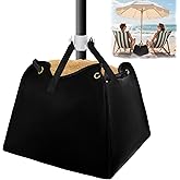 Kezzfpa Beach Umbrella Base Weight Bag, Portable Sun Umbrella Fillable Weights Sand Bags, 600D Oxford Cloth Parasol Sand Storage Bag for Outdoor, Garden, Patio, Beach