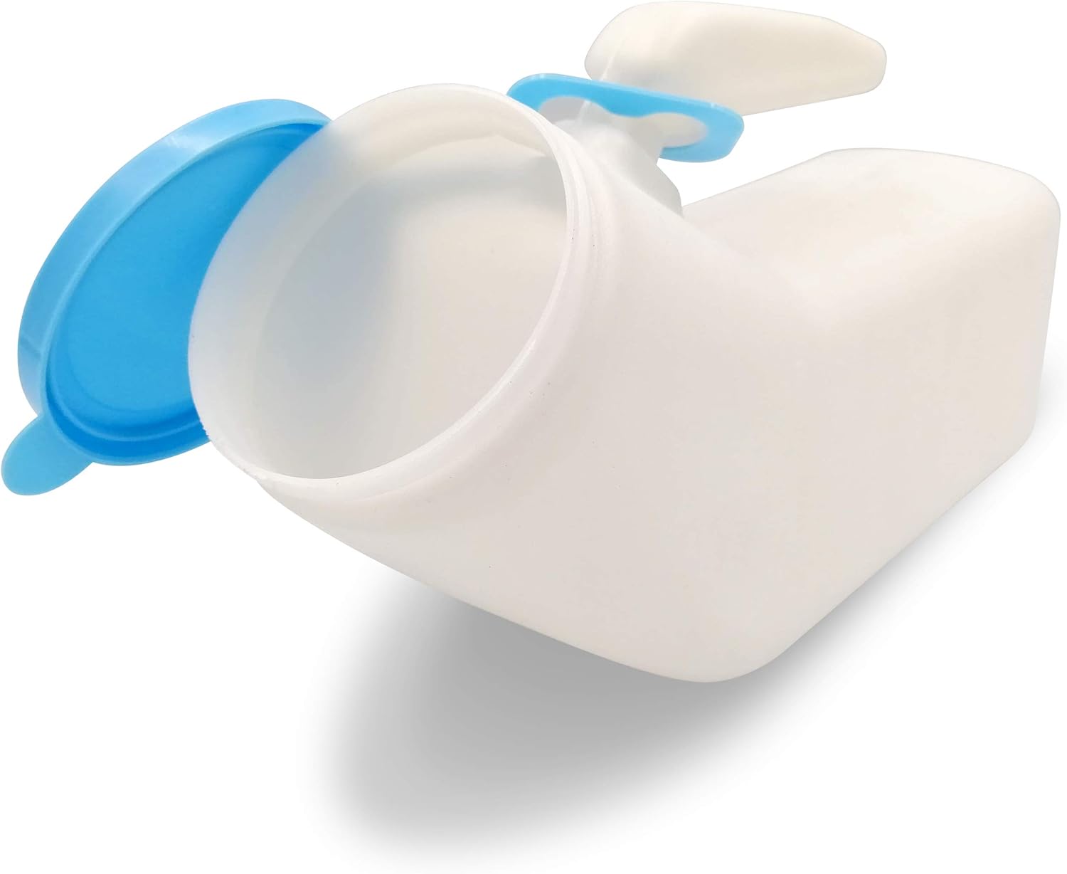 JJ Care Urinals for Men 1000ml, Spill Proof Plastic Pee Bottles for Men with Snap on Lid, Male Urinals, Pee Container Men, Portable Urinal Bottle for Car, Travel, Elderly & Incontinence - Blue: Health & Personal Care