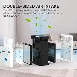 DAYETTE Air Purifiers for Home Large Room, H14 True