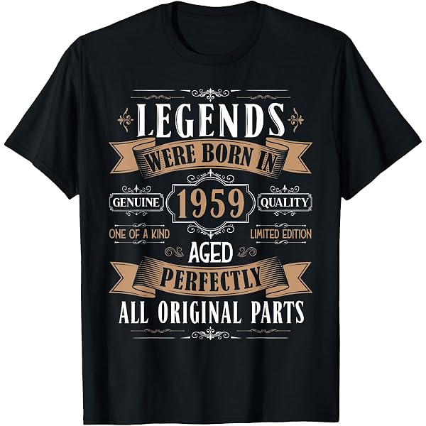 66th Birthday Shirt For Men - Vintage 1959 Original Parts Design, Custom Year & Color, Sm-5X - View #4