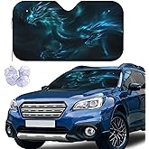 Jnomin Blue Dragon Car Windshield Sun Shade - Sun Visor Shield Blocks UV Rays for Car Truck SUV