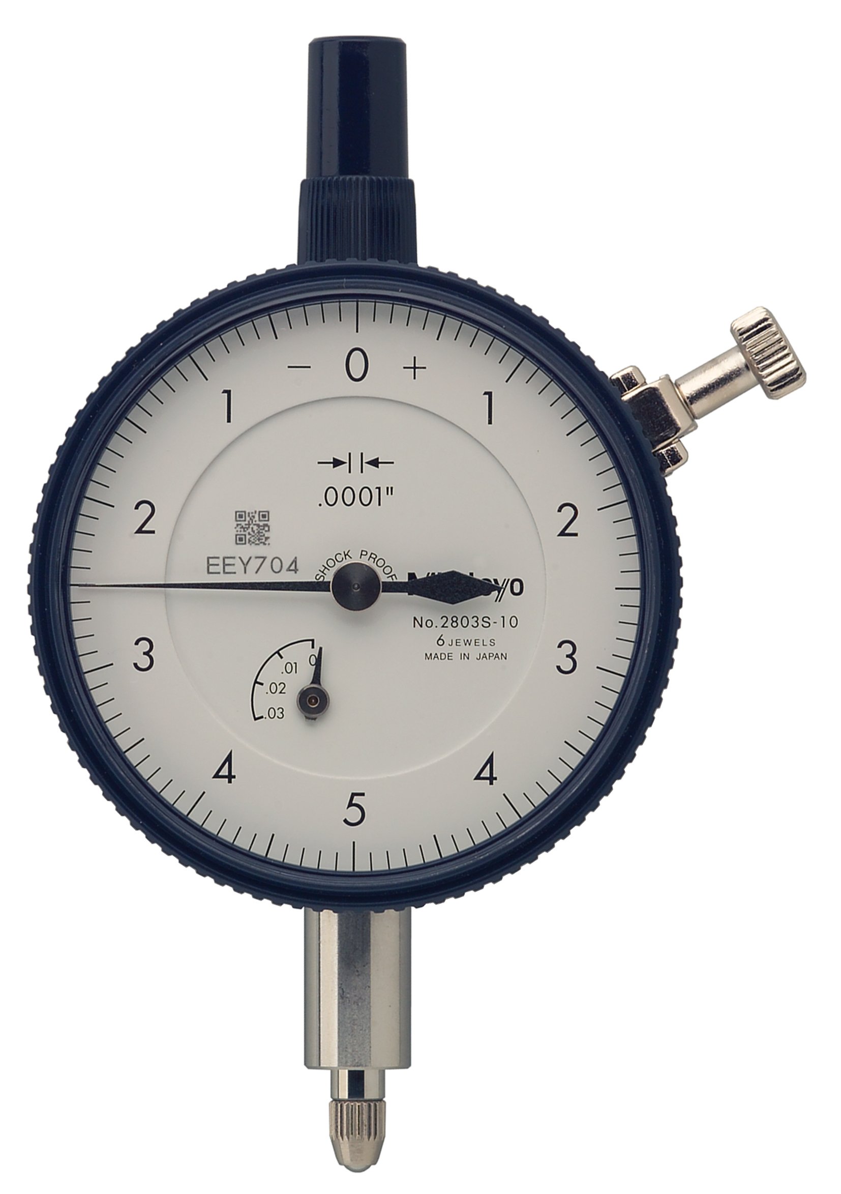Mitutoyo 2803S-10 Standard Dial Indicator, 0.025" (0.01")