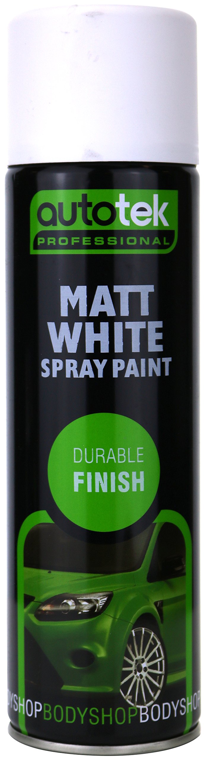 Autotek ATOOOMW500 Spray Paint, Matt White, 500 ml
