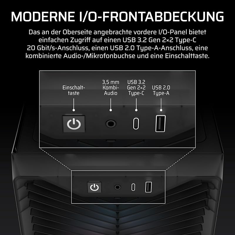 3200D RS ARGB Mid-Tower ATX PC-Gehäuse – Rauchgrau