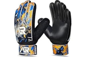 Arsh Sports Soccer Goalie Gloves, Football Goalkeeper Gloves for Kids Youth & Adult Strong Grip Finger Save 4mm Latex Finger Spine Protection