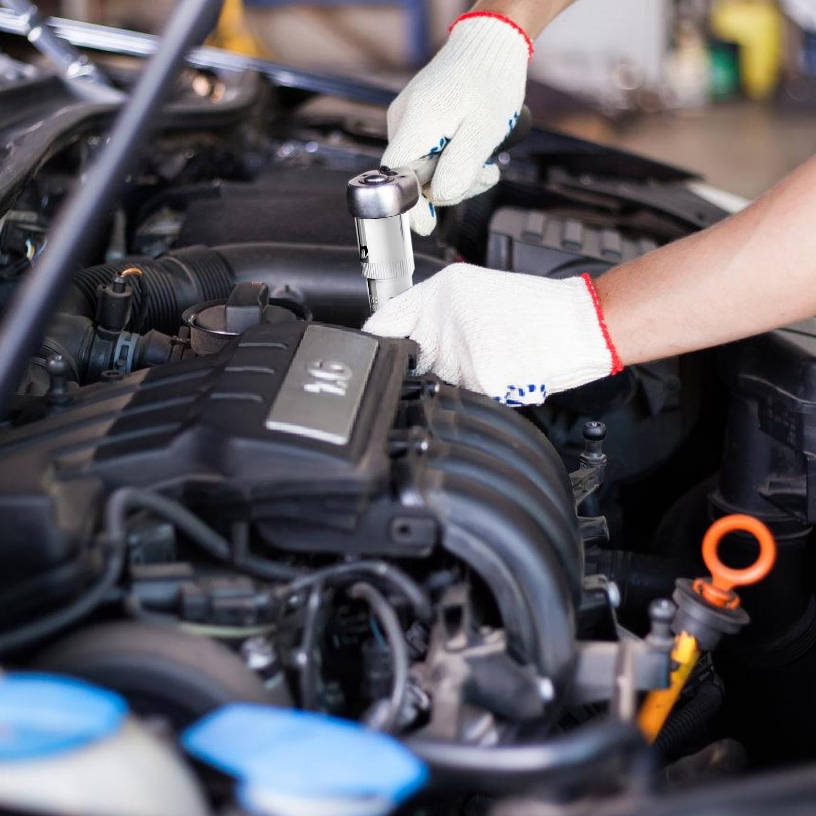 LEKEFETO 14-Teiliges Außen Torx Steckschlüssel Set 1/2'', 1/4'', 3/8'', Torx E Nüsse E4-E24 aus CR-V, Schraubenausdreher Satz, Muttern Entferner Set, Spiral-Profil-Steckschlüssel-Satz Bolzen Extraktor 6