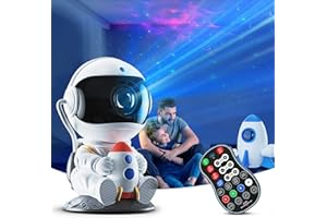 TOPEOPLE Astronaut Galaxy Projector, Star Projector,Gift for Kids Adults for Bedroom, Remote Control Spaceman Night Light with Timer, for Gaming Room, Christmas, Birthdays, Valentine's Day