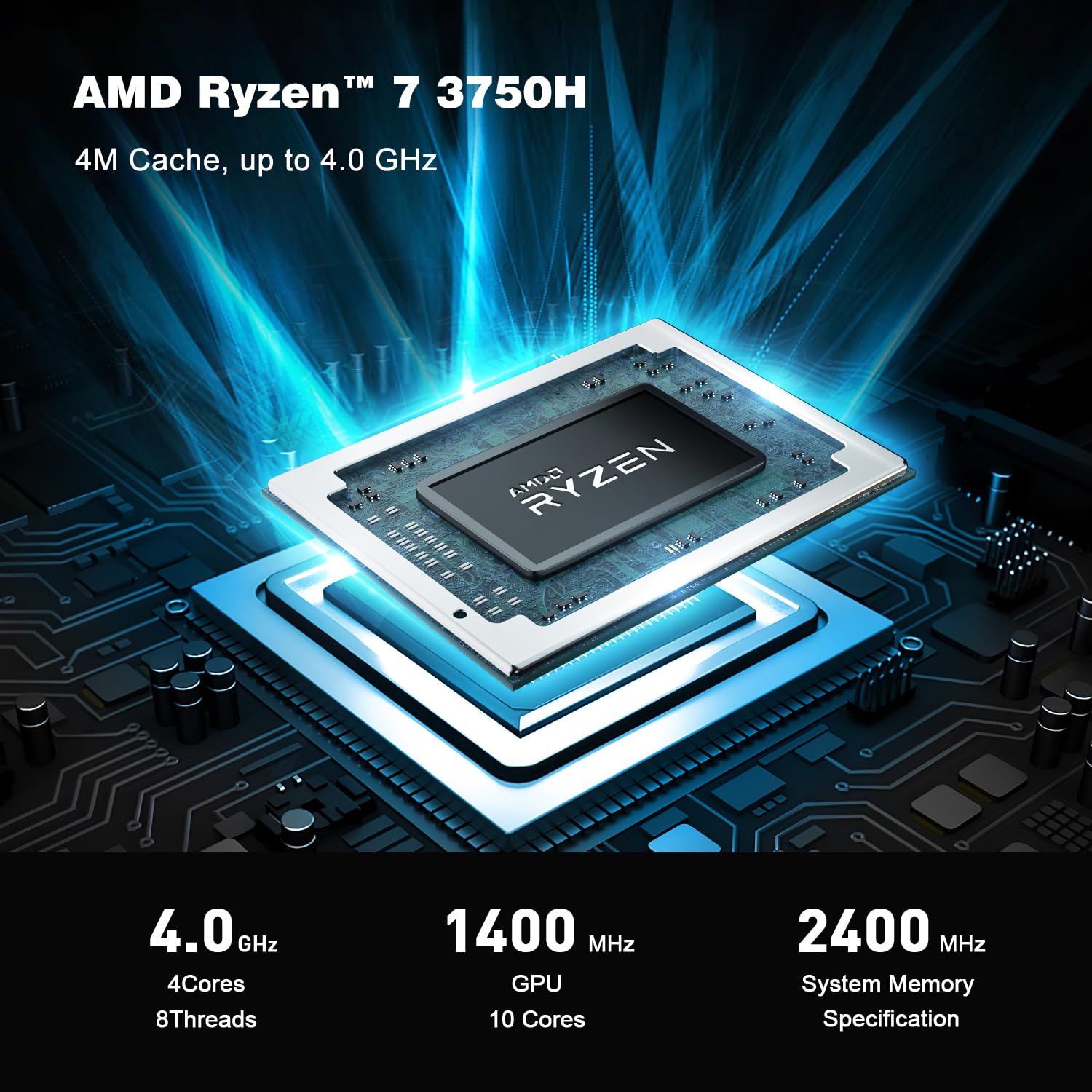 Beelink SER3 Mini PC, AMD Ryzen 7 3750H Processor,16GRAM/500GB M.2 NVME SSD Mini Computer,Gigabit Ethernet,4K@60hz Output, Mini Desktop Computer, Dual HDMI, WiFi 5,BT4.0, Support Auto Power On