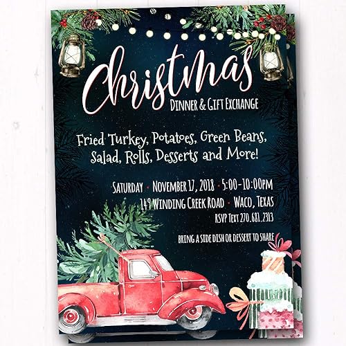 Amazon Com Winter Bonfire Birthday Invitations Kids Christmas