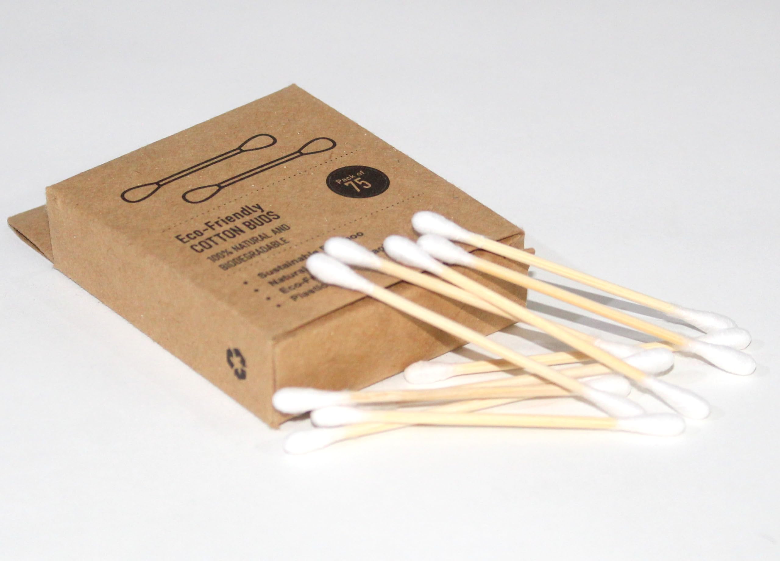 Bamboo Cotton Swabs, Organic Swab Round Tips, Natural Wooden Buds for Ears, Double Heads, Ear Sticks, Travel Makeup Remover, Q-tips, 900 Count