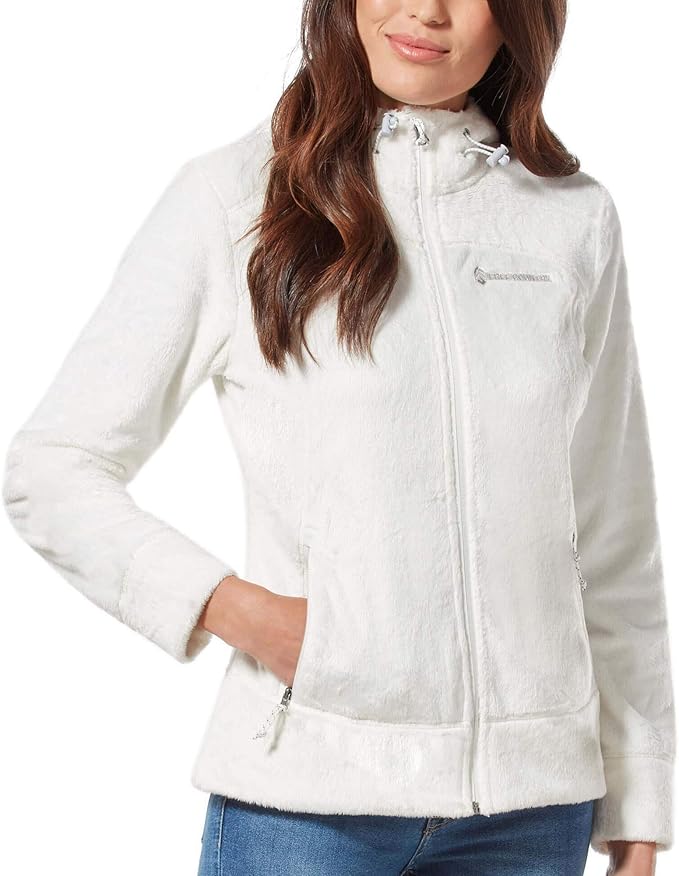 Free Country Women's Bloom Butter Pile Fleece Jacket (Whisper White